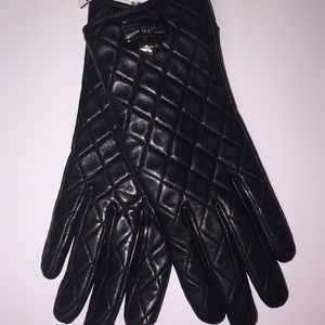 Leather Coach gloves